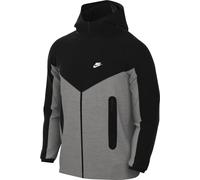 Nike Hooded Full Zip Ls Top M NK TCH FLC Fz WR Hoodie, DK Grey Heather/Black/White, FB7921-064, XL