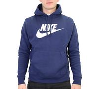 Nike Homme M Nsw Club Hoodie Po Bb Gx Sweatshirt, Midnight Navy/Midnight Navy/White, S EU