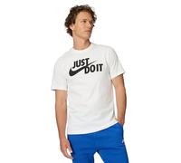 Nike Homme M NSW Tee Just Do It Swoosh T-Shirt, Blanc (White/Black 100), S EU