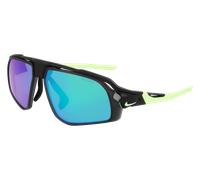 Nike Homme Nike NIKE FLYFREE M FV2391 010 Lunettes de soleil Plastique Noir Vert Géométrique Normale Photochromatique