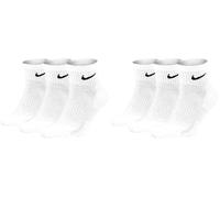 NIKE Homme Nk Everyday Cush Qtr 3pr Chaussettes, Blanc/Noir, L EU (Lot de 2)