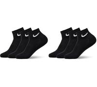 NIKE Homme Nk Everyday Cush Qtr 3pr Chaussettes, Noir/Blanc, XL EU (Lot de 2)