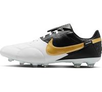 Nike Homme Premier 3 FG Low-Top Fußballschuh Chaussure de Football, Blanc métallisé Or Noir, 46 EU