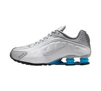 NIKE Homme Shox R4 Sneaker, Metallic Silver Blue Lagoon White, 43 EU