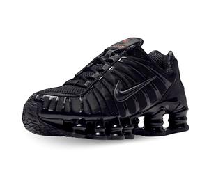 Nike Homme Shox TL Flat-Sheets, Multicolore Black Black MTLC Hematite Max Orange 000, 44.5 EU