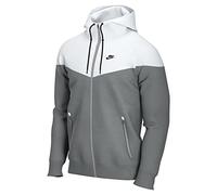 Nike Homme Sportswear Windrunner Jacket, SMOKE GREY/WHITE/SMOKE GREY/BLACK, XS EU