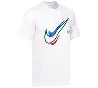 Nike Homme T Shirt Court T Shirt Mens Swoosh Logo Tee Short Sleeve Classic T Shirt White DQ3944 100 New (Medium)