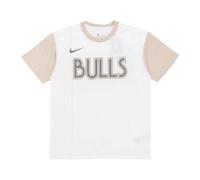 Nike, Homme, Tops, Blanc, Taille: S Chicago Bulls City Edition Tee