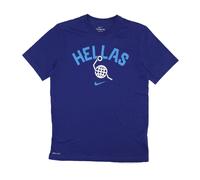 Nike, Homme, Tops, Bleu, Taille: XL 2024 Grèce Basketball Tee Bleu Profond