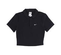 Nike, Homme, Tops, Noir, Taille: L Polo court crop top à manches courtes