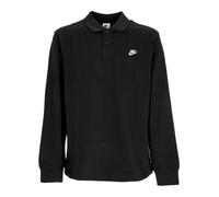 Nike, Homme, Tops, Noir, Taille: XL Polo à Manches Longues Club