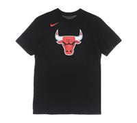 Nike, Homme, Tops, Noir, Taille: XL T-shirt avec logo Chicago Bulls Noir