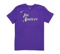 Nike, Homme, Tops, Violet, Taille: 2XL T-shirt Lakers City Edition Logo