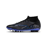 Nike Homme Zoom Superfly 9 Academy AG Football Soccer Shoe, Black/Chrome-Hyper Royal, 43 EU