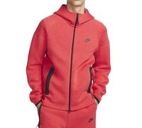 Nike Hooded Full Zip Ls Top M NK TCH FLC Fz WR Hoodie, Lt Univ Red HTR/Black, FB7921-672, S