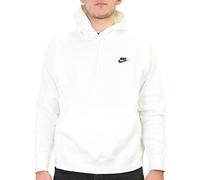 Nike Hooded Long Sleeve Top M NSW Club Hoodie Po BB, White/White/Black, BV2654-100, 2XL