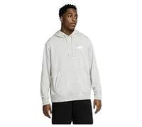 Nike Hooded Long Sleeve Top M NSW Club Hoodie Po Ft, DK Grey Heather/Matte Silver/White, CZ7857-063, 2XL