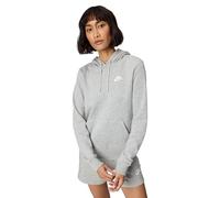 Nike Hooded Long Sleeve Top W NSW Club FLC STD Po HDY, DK Grey Heather/White, DQ5793-063, L