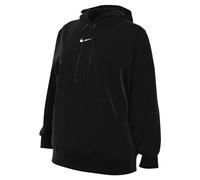 Nike Hooded Long Sleeve Top W NSW Phnx FLC Os Po Hoodie, Black/Sail, DQ5860-010, L-T