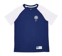 Nike Inter Raglan Enfant - T-Shirts, Bleu - Taille 147 - 158 CM - Jersey de coton Blue 147 - 158 CM