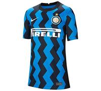 Nike Inter Y NK BRT STAD JSY SS HM T-Shirt Mixte Enfant, Blue Spark/(White) (Full Sponsor), FR : M (Taille Fabricant : M)