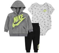Nike JDI TOSS 3PC FZ PANT SET, Gris/Noir, 6 mois