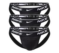 NIKE Jockstrap Homme, Lot de 3 - Tanga Slip, Coton Stretch Noir