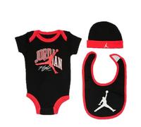 NIKE Jordan Jumpman NJ0585 Lot de 3 paires de chaussettes pour bébé 6-12 mois, noir/rouge, 6 mois