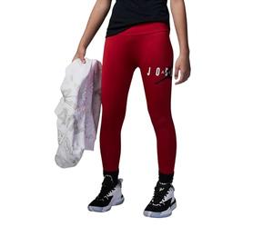 Nike Jordan Legging pour Fille Jumpman Sustainable Rouge, Rouge/Blanc/Noir, 13-15 Ans