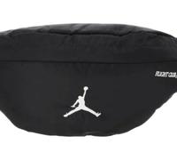 NIKE JORDAN Marsupio, noir, nylon et polyester, avec poches zippées, 12,5 x 10 x 30 cm