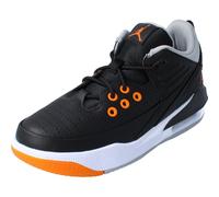 NIKE Jordan Max Aura 5 GS Grade School Sneakers Baskets Mode, Noir loup gris blanc magma orange, 38 EU
