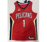 Nike Jordan NBA Maillot Pelicans Zion Williamson #1 Rouge Homme Medium