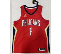 Nike Jordan NBA Maillot Pelicans Zion Williamson #1 Rouge Homme XL
