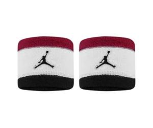 Nike Jordan Wristbands J1004300652OS Lot de 2 Bandeaux éponge en Tissu éponge Cardinal Rouge/Blanc/Noir/Noir