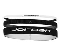 Nike Jordanie Lot de 3 bandeaux élastiques de sport pour homme - Bandes de sport de largeur mixte - Bandeaux élastiques de basket-ball et de fitness, noir/blanc/noir, taille unique