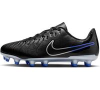Nike Jr Legend 10 Club FG/MG Football Soccer Shoe, Black/Chrome-Hyper Royal, 37.5 EU