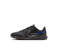 Nike Jr Legend 10 Club TF Football Soccer Shoe, Black/Chrome-Hyper Royal, 37.5 EU