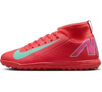 NIKE Jr. Mercurial Superfly 10 Club Sneaker, Ember Glow Aurora Green, 35 EU
