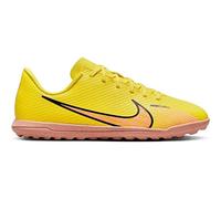 Nike Jr. Mercurial Vapor 15 Club TF Little/Big Kids' Turf Soccer Shoes, Yellow Strike/Sunset Glow, 37.5 EU