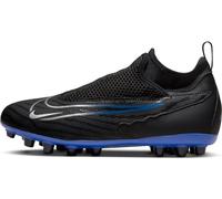 Nike Jr Phantom Gx Academy DF AG Football Soccer Shoe, Black/Chrome-Hyper Royal, 34 EU