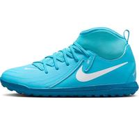 Nike Jr. Phantom Luna 2 Club TF High-Top-fußballschuhe für Jüngere/Ältere Kinder Chaussure de Football, Blue Fury White, 32 EU