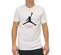 Nike Jumpman Flight HBR Tee T-Shirt Homme White/Black FR : L (Taille Fabricant : L)