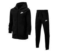 NIKE K NSW Club FLC FZ Tracksuit, Noir/Blanc, S Unisex