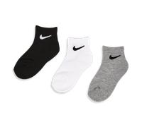 Nike Mixte Enfant Cushioned Ankle Un0026 3 Paires De Chaussettes, BLANC/GRIS/NOIR-W2F, Taille Unique EU