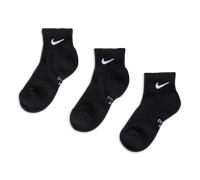 Nike Kids Ankle 3 Pack Unisexe - Chaussettes, Noir - Taille 27 - 35 Black 27 - 35
