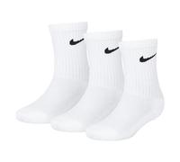 Nike Kids Crew 3 Pack Unisexe - Chaussettes, Blanc - Taille 27 - 35 White 27 - 35