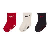 NIKE Kids Core Swoosh Gripper Baby Socks 3 Pairs EU 14