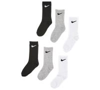 Nike Kids Crew 6 Pack Unisexe - Chaussettes, Blanc - Taille 23.5 - 27 - Coton White 23.5 - 27