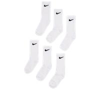 Nike Kids Crew 6 Pack Unisexe - Chaussettes, Blanc - Taille 27 - 35 - Coton White 27 - 35