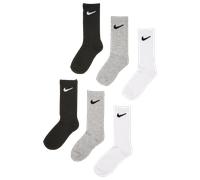 Nike Kids Crew 6 Pack Unisexe - Chaussettes, Blanc - Taille 27 - 35 - Coton White 27 - 35